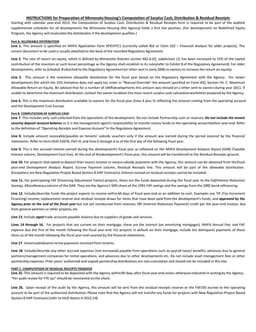 Minnesota Housing Surplus Cash Computation and Distribution Receipts - MHFA RFP/HTC1 form preview