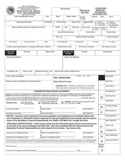 New Mexico MVD-10002 Vehicle Title and Registration Application form preview