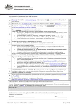 Tourist Visa Application 1419 - Explore Australia with Subclass 600 form preview