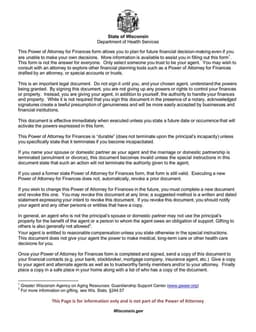 Wisconsin Power of Attorney Documents form preview
