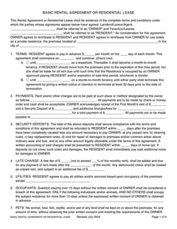 Oklahoma Basic Rental Agreement Overview - Protecting Landlords and Tenants form preview