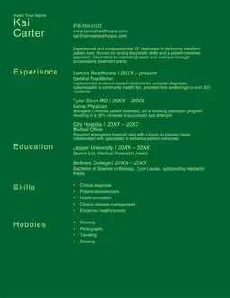 Monochrome professional resume form preview