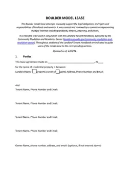 Colorado Party Rental Agreement Details and Protocols form preview