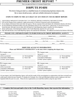Report Dispute Form form preview